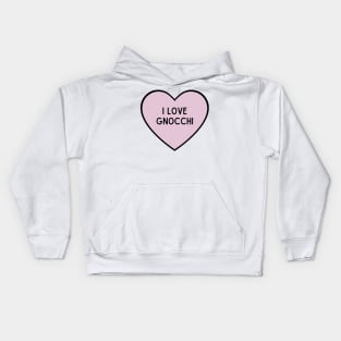 I Love Gnocchi Heart Shape Kids Hoodie